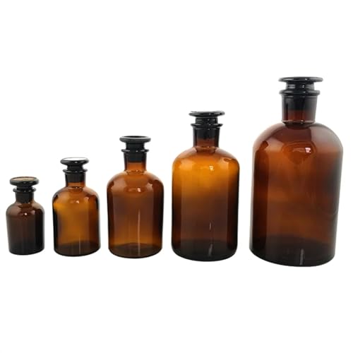 Labor Bester Preis for Reagenzflaschen aus Gläser 60 ml-1000 ml Reagenzflasche mit enger Öffnung, braune Reagenzflasche mit kleiner Öffnung(60ml-2pcs) von zyzZSRHZYZ