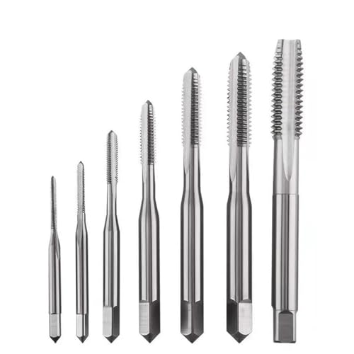 Linksgewindebohrer HSS-Maschinengewindebohrer mit gerader Nut, metrische Größe M1.4 M2 M2.5 M3 M3.5 M4 M5 M6 M7 M8 M9(5PCS,M2.6x0.45) von zyzZSRHZYZ