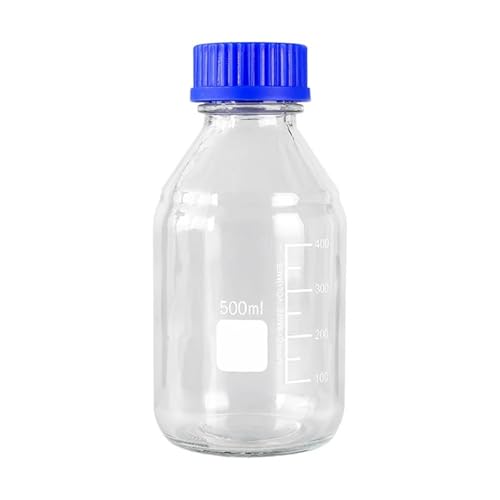 Reagenzflasche aus Gläser mit blauem Schraubverschluss, Laborchemie-Glaswaren(500ml) von zyzZSRHZYZ
