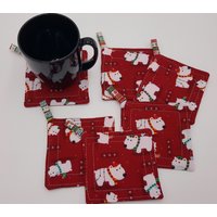 Jolly Good Dog Gesteppte Untersetzer/Ornamente - 6Er-Set Und Kostenloser Versand von zzMiniQuilts