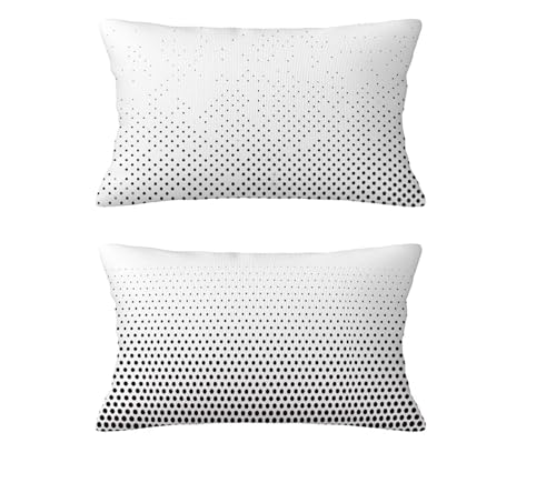 Herbst Kissen Schwarz Und Weiß Kissenbezug 30 x 60 cm Kopfkissen Samt Sofakissen Geometrie Dekokissen Doppelseitiges Muster Kuschelkissen für Terrassen Balkon Strand Halloween Deko,2 Stück md-225 Herbst Kissen Schwarz Und Weiß Kissenbezug 30 x 60 cm Kopfkissen Samt Sofakissen Geometrie Dekokissen Doppelseitiges Muster Kuschelkissen für Terrassen Balkon Strand Halloween Deko,2 Stück md-225 von zzgoanguo