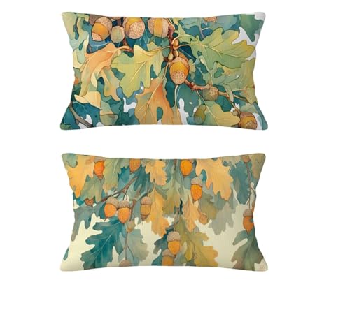 Kissenbezug 40 x 60 cm 2 er Set Herbst Kissen Weiß Sofakissen Leinen Kopfkissenbezug Anlage Kissenbezüge mit Unsichtbarer Reißverschluss für Wohnzimmer Schlafzimmer Deko,Geschenke für Frauen md-208 Kissenbezug 40 x 60 cm 2 er Set Herbst Kissen Weiß Sofakissen Leinen Kopfkissenbezug Anlage Kissenbezüge mit Unsichtbarer Reißverschluss für Wohnzimmer Schlafzimmer Deko,Geschenke für Frauen md-208 von zzgoanguo