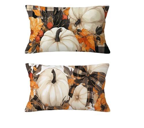 Kissenbezug 50 x 80 cm 2 er set Herbst Kissen Schwarz Sofakissen Leinen Kopfkissenbezug Kürbis Kissenbezüge mit Unsichtbarer Reißverschluss für Wohnzimmer Schlafzimmer Deko,Geschenke für Frauen md-228 Kissenbezug 50 x 80 cm 2 er set Herbst Kissen Schwarz Sofakissen Leinen Kopfkissenbezug Kürbis Kissenbezüge mit Unsichtbarer Reißverschluss für Wohnzimmer Schlafzimmer Deko,Geschenke für Frauen md-228 von zzgoanguo