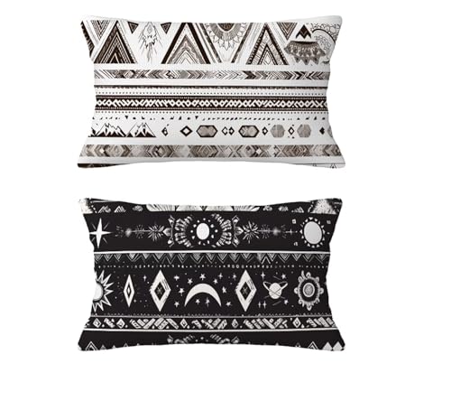 Kissenbezug 50 x 90 cm 2 er set Herbst Kissen Schwarz Sofakissen Leinen Kopfkissenbezug Böhmen Kissenbezüge mit Unsichtbarer Reißverschluss für Wohnzimmer Schlafzimmer Deko,Geschenke für Frauen md-226 Kissenbezug 50 x 90 cm 2 er set Herbst Kissen Schwarz Sofakissen Leinen Kopfkissenbezug Böhmen Kissenbezüge mit Unsichtbarer Reißverschluss für Wohnzimmer Schlafzimmer Deko,Geschenke für Frauen md-226 von zzgoanguo