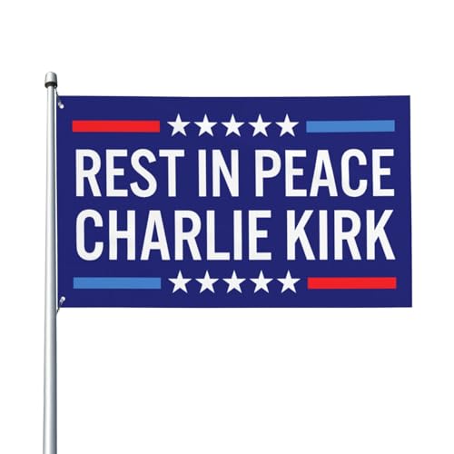 Charlie Kirk Flagge, "Rest In Peace", 90 x 150 cm, Wanddekoration, Innen- und Außendekoration von zzhoneyasi