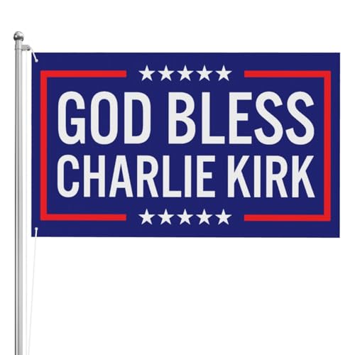 God Bless Charlie Kirk Flagge, 90 x 152 cm, doppelseitiger Druck, 3-lagig, Outdoor-Banner, Dekoration God Bless Charlie Kirk Flagge, 90 x 152 cm, doppelseitiger Druck, 3-lagig, Outdoor-Banner, Dekoration von zzhoneyasi