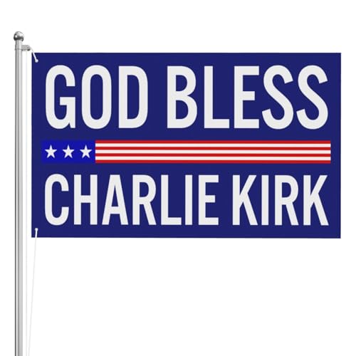 God Bless Charlie Kirk Flagge, 90 x 152 cm, doppelseitiger Druck, 3-lagig, Outdoor-Banner, Dekoration God Bless Charlie Kirk Flagge, 90 x 152 cm, doppelseitiger Druck, 3-lagig, Outdoor-Banner, Dekoration von zzhoneyasi