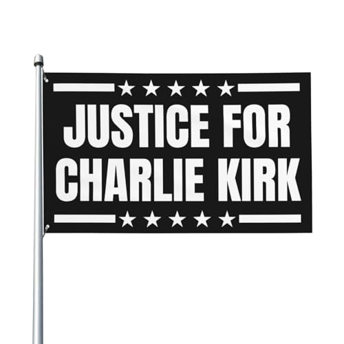 Justice For Charlie Kirk Flaggen für den Außenbereich, für Garten, Hof, Dekoration, 7,6 x 12,7 cm, mit 2 Ösen (ohne Fahnenmast) von zzhoneyasi