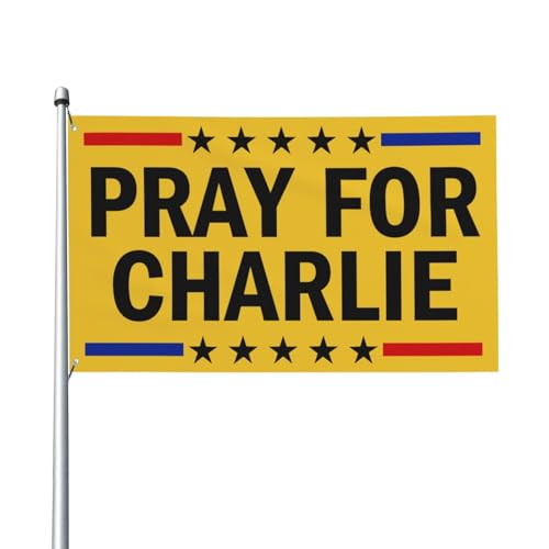 Pray For Charlie Kirk Flaggen für den Außenbereich, für Garten, Hof, Dekoration, 7,6 x 12,7 cm, mit 2 Ösen (ohne Fahnenmast) von zzhoneyasi