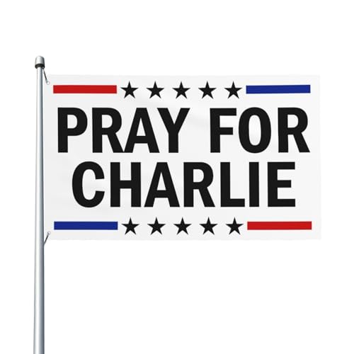 Pray For Charlie Kirk Flaggen für den Außenbereich, für Garten, Hof, Dekoration, 7,6 x 12,7 cm, mit 2 Ösen (ohne Fahnenmast) von zzhoneyasi
